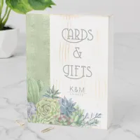 Succulents and Sparkle Cards & Gifts Green ID515 Wooden Box Sign