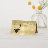 Deer Antlers Arrows Christmas Gold ID861 Place Card