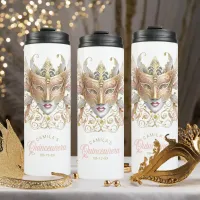 Masquerade Motif Quinceanera Rose Gold ID1031 Thermal Tumbler