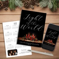 Light of the World Christmas 2025 Calendar Photo Holiday Card