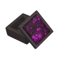 Snowflakes with Purple Background Jewelry Box