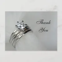 Wedding Rings Thank You Postcard