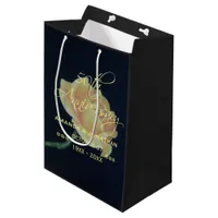 50th Golden Wedding Anniversary Rose Medium Gift Bag