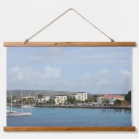 Bonaire Kralendijk Harbor Sailing Boats Hanging Tapestry