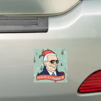 Funny Ho it's President Joe Biden Christmas Bumper Car Magnet