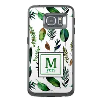 Green Foliage Botanical Nature Personalized OtterBox Samsung Galaxy S6 Edge Case