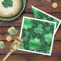 Glittering Shamrocks Pattern ID289 Napkins