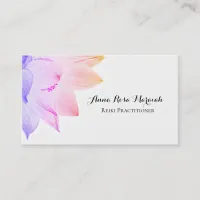 *~*  Yoga Reiki Energy Healer Light Filled Lotus Business Card