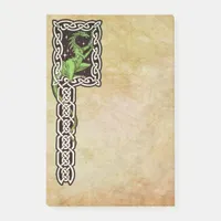 Green Dragon With Celtic Border  Post-it Notes