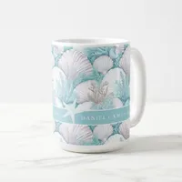 Coastal Seashell & Coral Pattern#3 ID1009 Coffee Mug