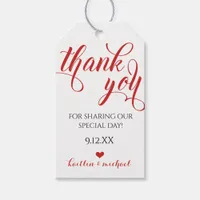 Wedding Favor Thank You Tag - Swirls Calligraphy