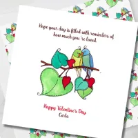 Love Birds Valentine's Day Holiday Card