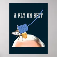 Trump Fly on Pence Head with Flyswatter, ZFJ Poster