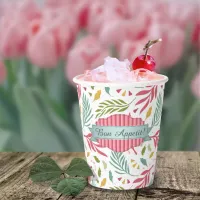 Summery Scattered Leaf Pattern ID387 Paper Cups