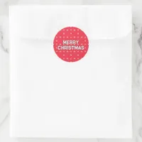 Geometric Christmas Pattern - Christmas  Classic Round Sticker