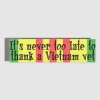 Thank a Vietnam Vet, Viet Nam Flag Car Magnet