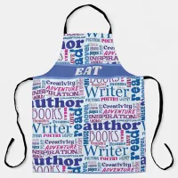 Epic Author Pride Wordy Typography Pattern  Apron