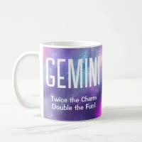 Gemini Star Sign Colorful Galaxy Astrology Gift Coffee Mug