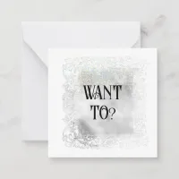 *~*  WANT TO AP63  Relationship Flat Note Card