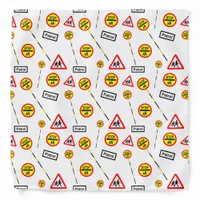 School Road Crossing Patrol Signs Fun White Bandana