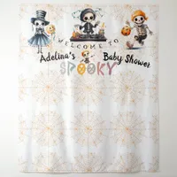 Halloween Boo Spooky Skeletons Costume Baby Shower Tapestry