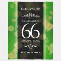 Elegant 66th Titanite Wedding Anniversary Fleece Blanket