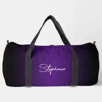 Black Edge Royal Purple Gradient Duffle Bag