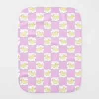 Baby Shower Purple Rubber Duck Gender Neutral  Baby Burp Cloth