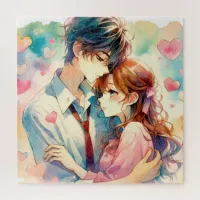 Cute Anime Themed Valentine's Day Jigsaw Puzzle
