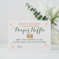 Escape Room Gender Reveal Diaper Raffle Enclosure Card