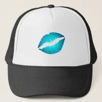 Blue Lips Trucker Hat