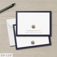 Elegant Professional Gold Logo Note Card