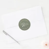 Calligraphy Wedding We Do ID886 Classic Round Sticker