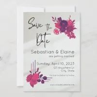Bright Colorful Flowers & Sunlight Wedding Save The Date