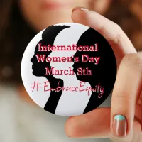 International Women's Day is March 8th   Button