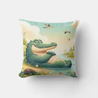 Alligator-Inspired Pillow 