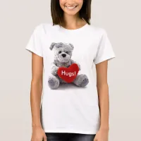Grey Bear With Heart T-Shirt