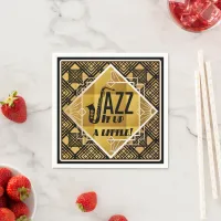 Art Deco Jazz It Up Horn New Year's Eve Paper Napkins