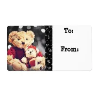 Christmas  Bears Gift Tag Label Stickers