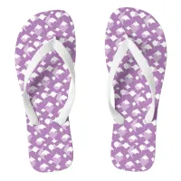 Sea of Cortez Flying Rays Lavender White Patterned Flip Flops