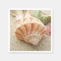 Striped Sea Shell Lightning Whelk Napkins