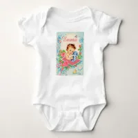 Vintage Baby Girl One Piece Baby Bodysuit