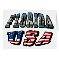 Florida State and USA Flag Text