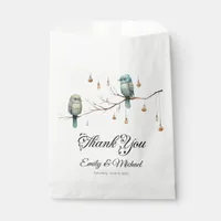 Rustic Woodland Love Birds Celebration Favor Bag