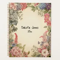 Pretty Floral Border with Hygrangea Flowers  Planner