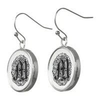 Monarchia "M" Font Monogram Drop Earrings