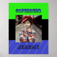 Personalized Superhero Poster for Little Boy