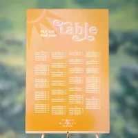 Sunshine Typography Wedding Seating Chart ID1048