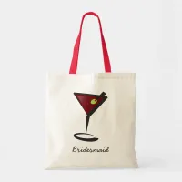 Funky martini Fun Bridesmaid Favors Tote Bag