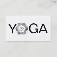 *~* Yoga Lotus OM Mandala Teacher Instructor Business Card